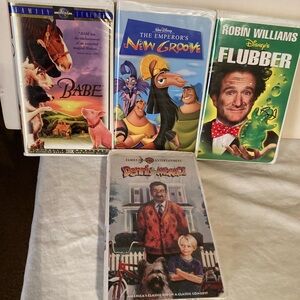 Set of 4 VHS tapes. Vintage in original cases.